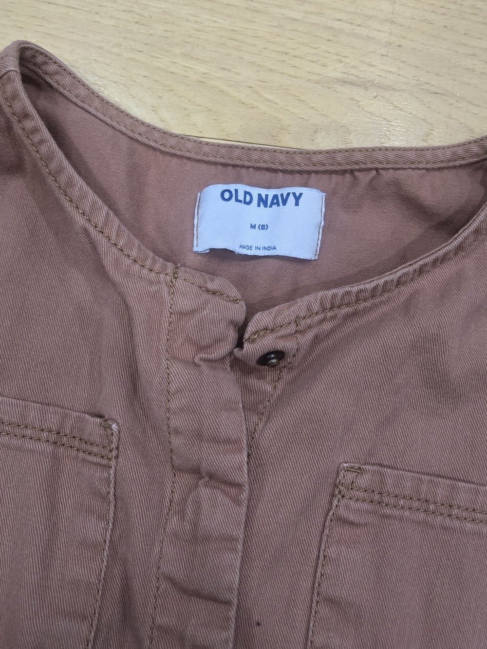 Kids Old Navy Tan Long-Sleeve Utility Jumpsuit - Picture 4 of 6